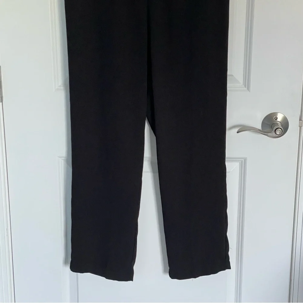 J. Crew Black V-neck Cuffed Short Sleeve Camp-Shirt Jumpsuit - 47207